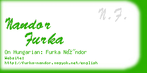 nandor furka business card